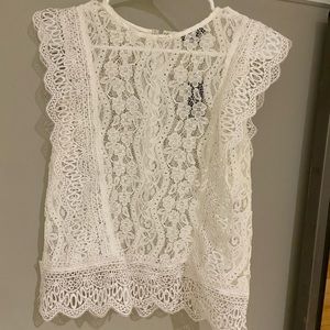 White lace express shirt
